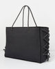 Miz Casa & Co Harper Neoprene Tote Bag Dark Grey Denim