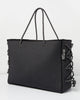 Miz Casa & Co Harper Neoprene Tote Bag Dark Grey Denim